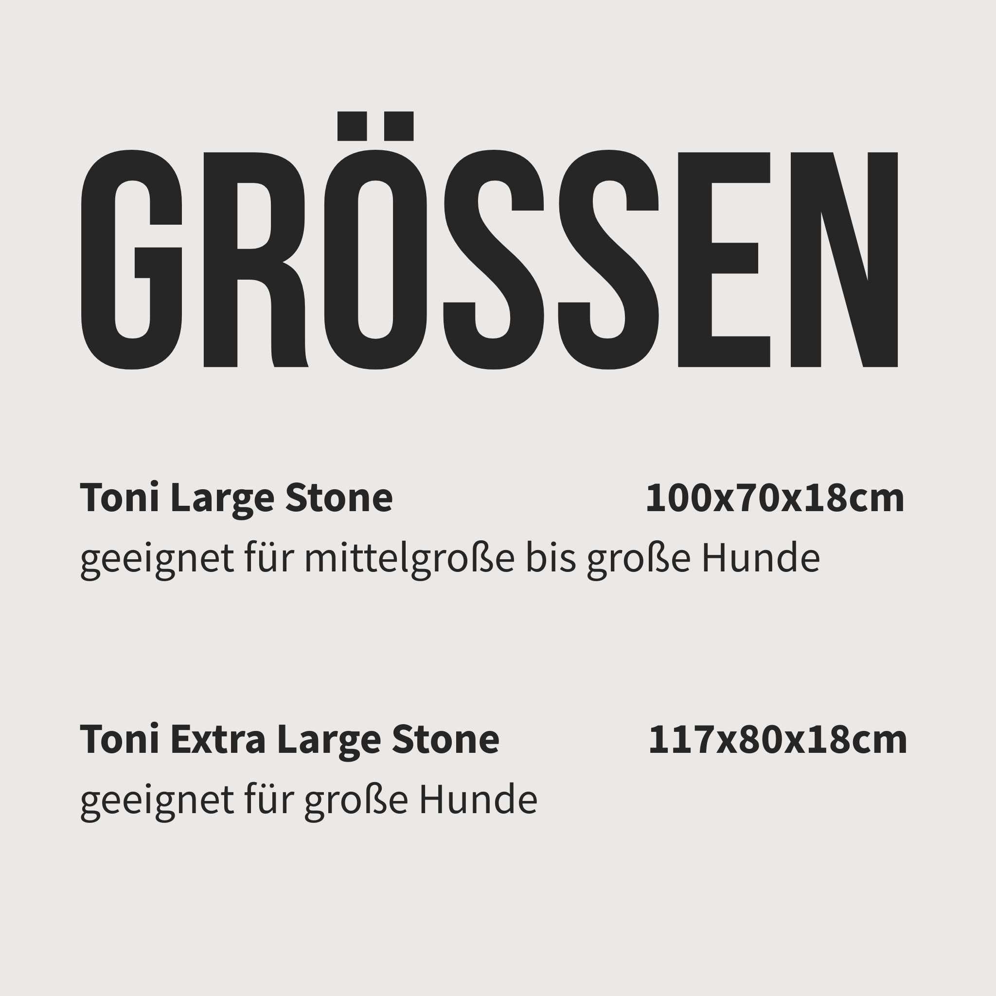 Hundebett Toni Stone Memory Matratze