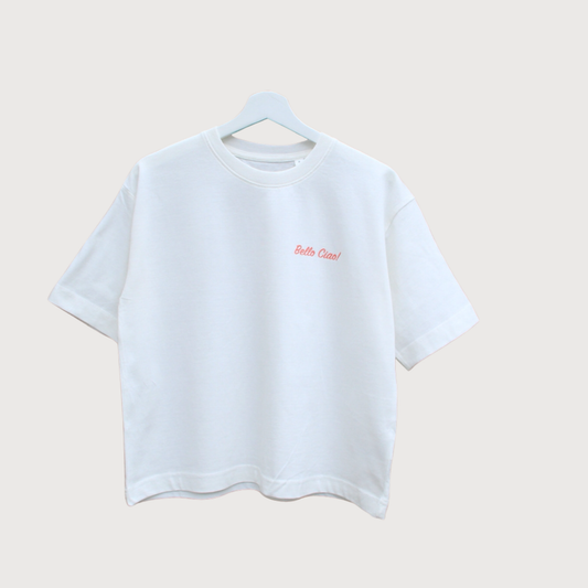 Crop T-Shirt BELLO CIAO Weiß