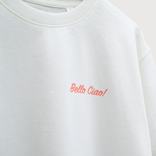 Crop T-Shirt BELLO CIAO Weiß