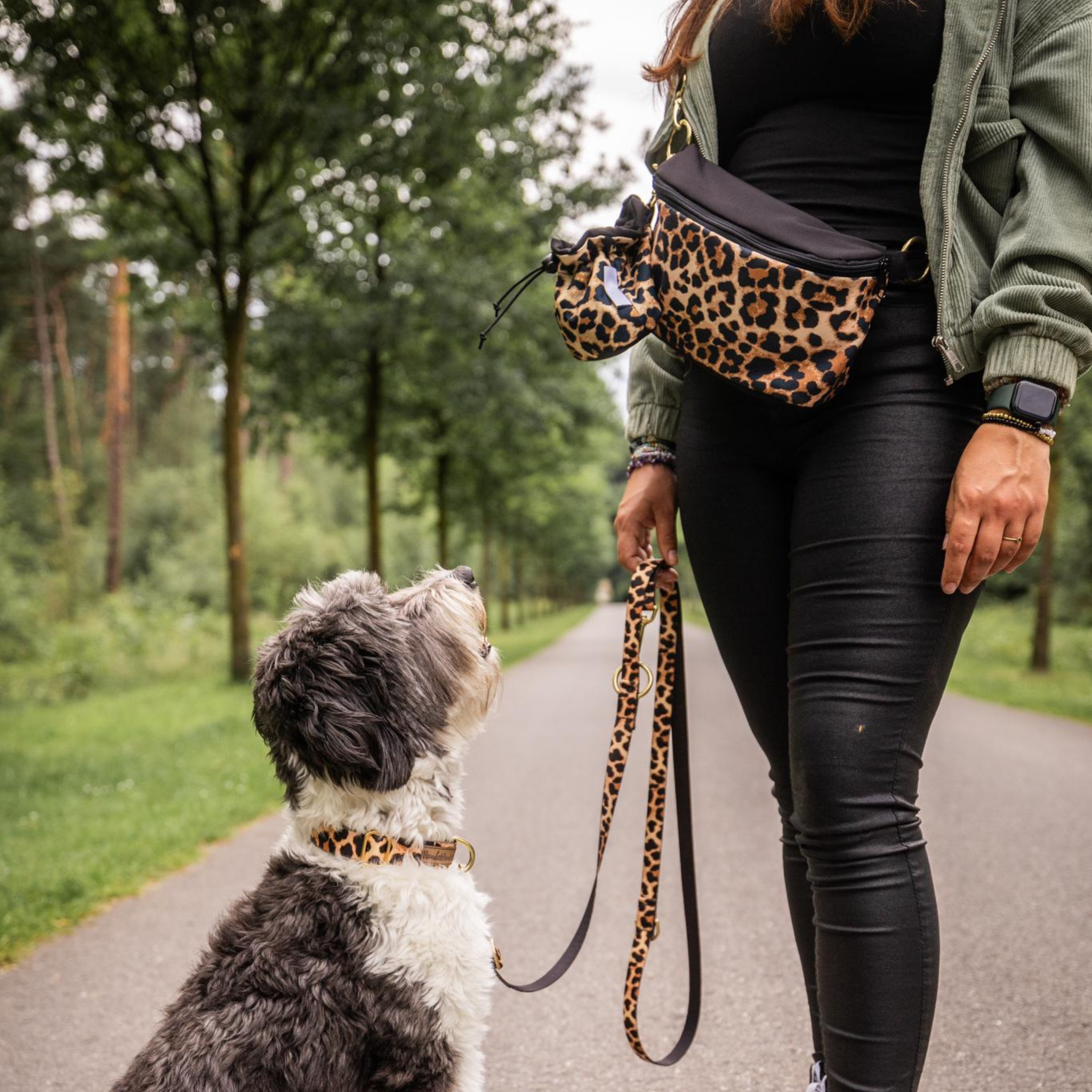 Bauchtasche Stay Wild Leo Black mit Wechselgurt