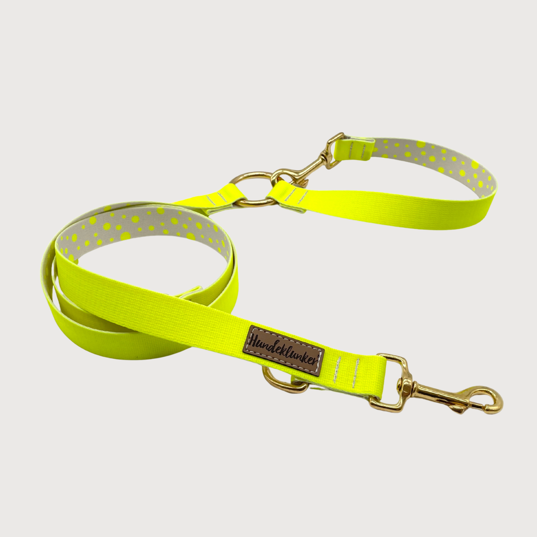 City-Hundeleine La vie est belle Neongelb