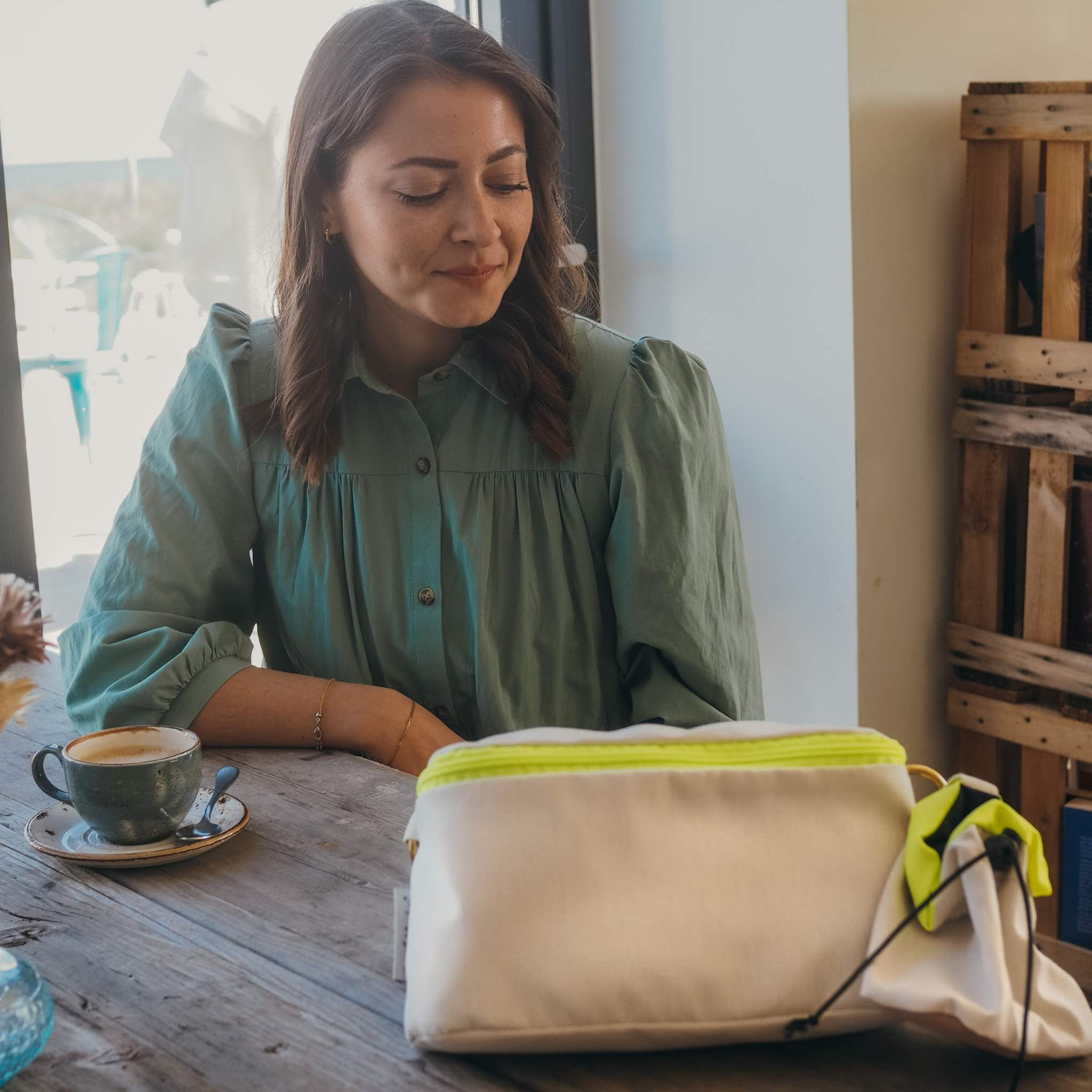 Futterbeutel La vie est belle Beige