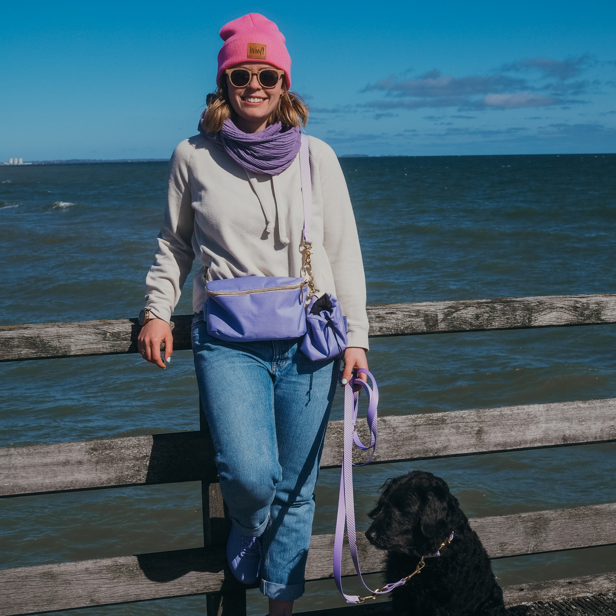 Futterbeutel La vie est belle Lavendel