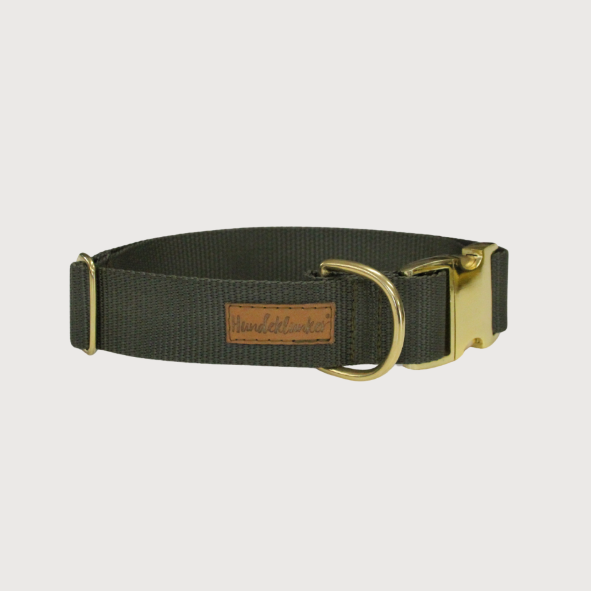 Hundehalsband Basic Oliv