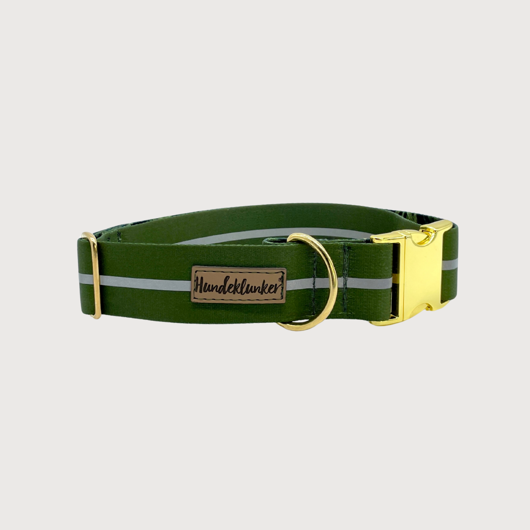 Hundehalsband Urban meets Nature Oliv Reflektor