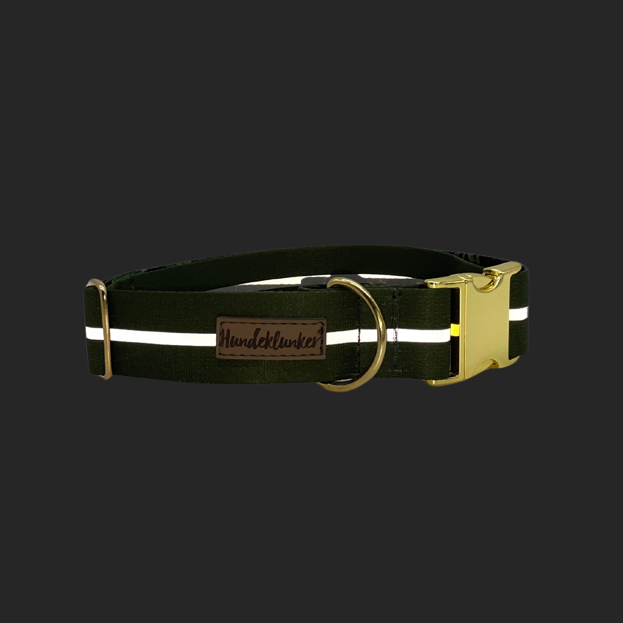 Hundehalsband Urban meets Nature Oliv Reflektor