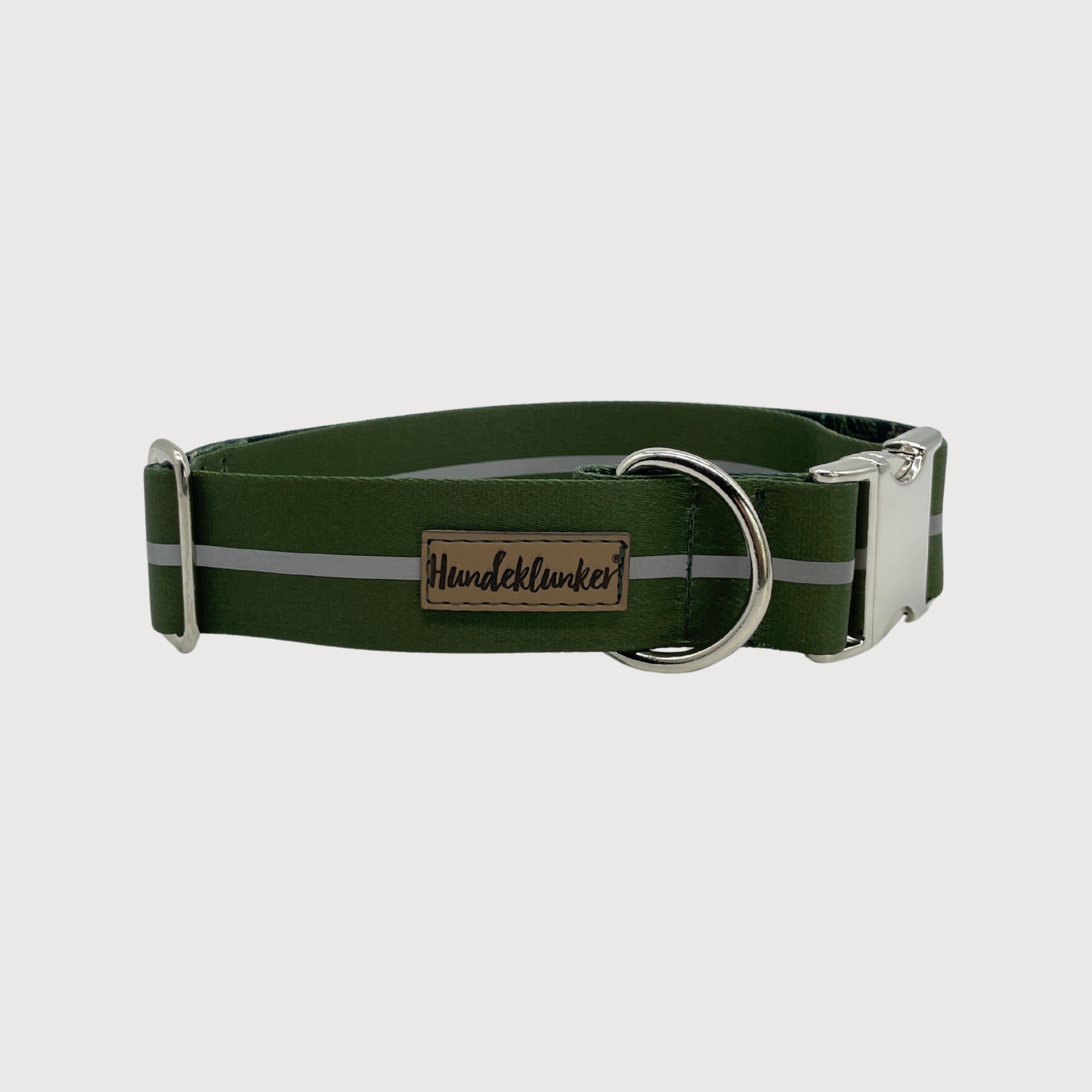 Hundehalsband Urban meets Nature Oliv Reflektor
