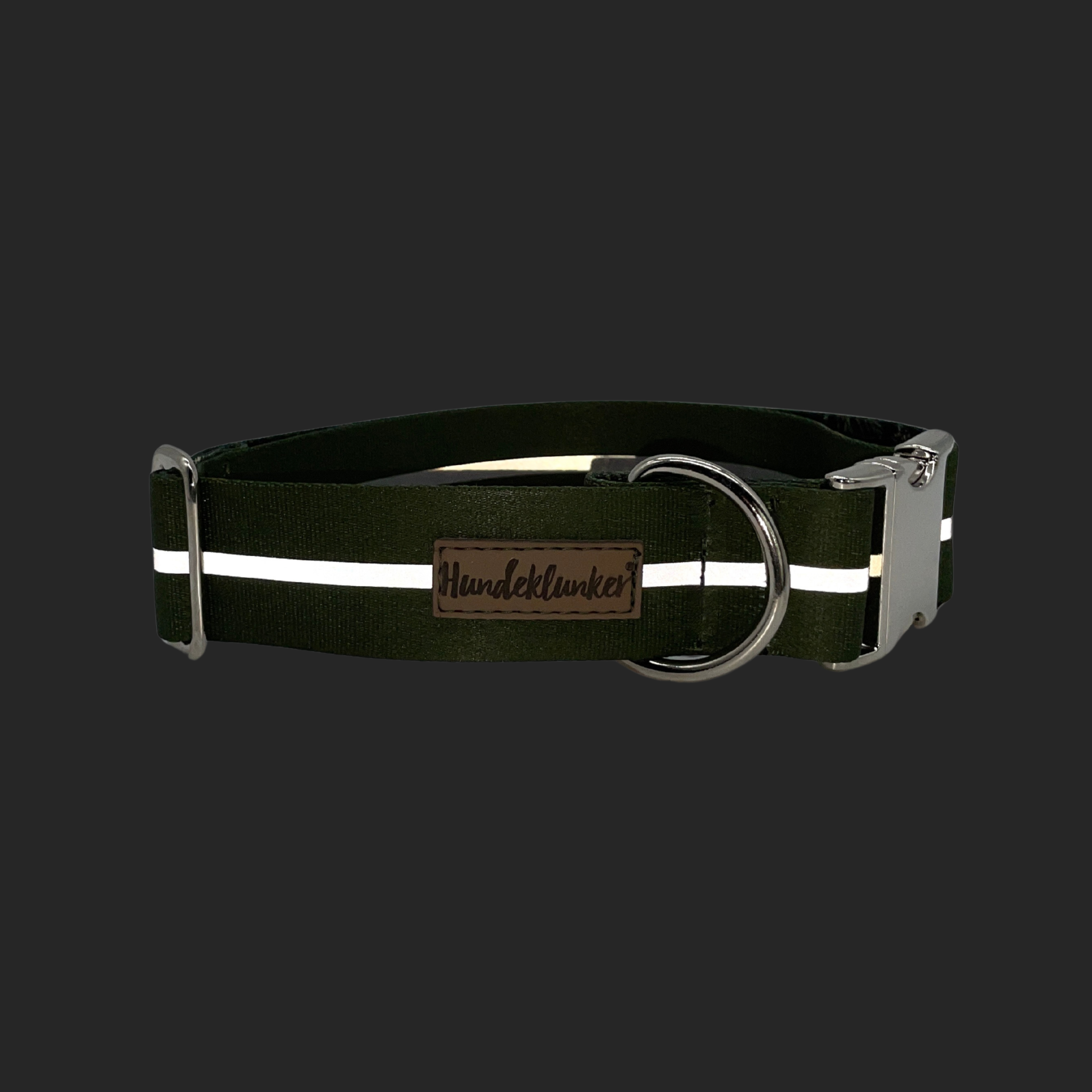 Hundehalsband Urban meets Nature Oliv Reflektor