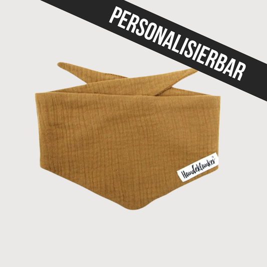 Hundehalstuch Musselin Caramel