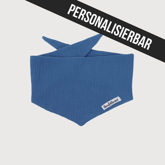 Hundehalstuch Musselin Friesenblau