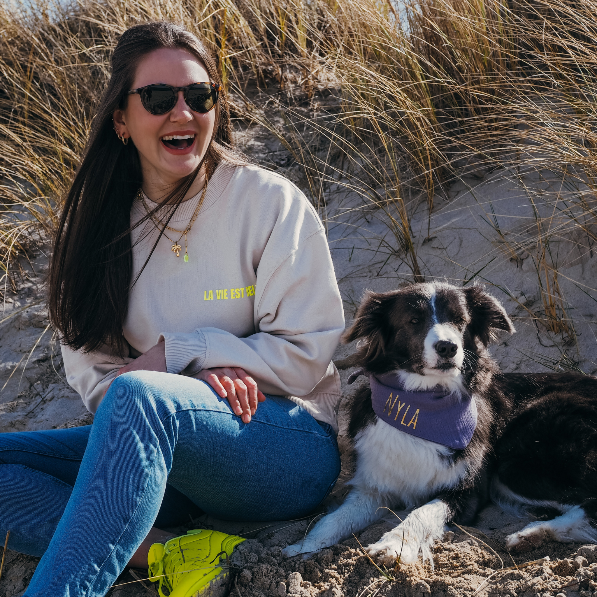 Hundehalstuch Musselin Lavendel