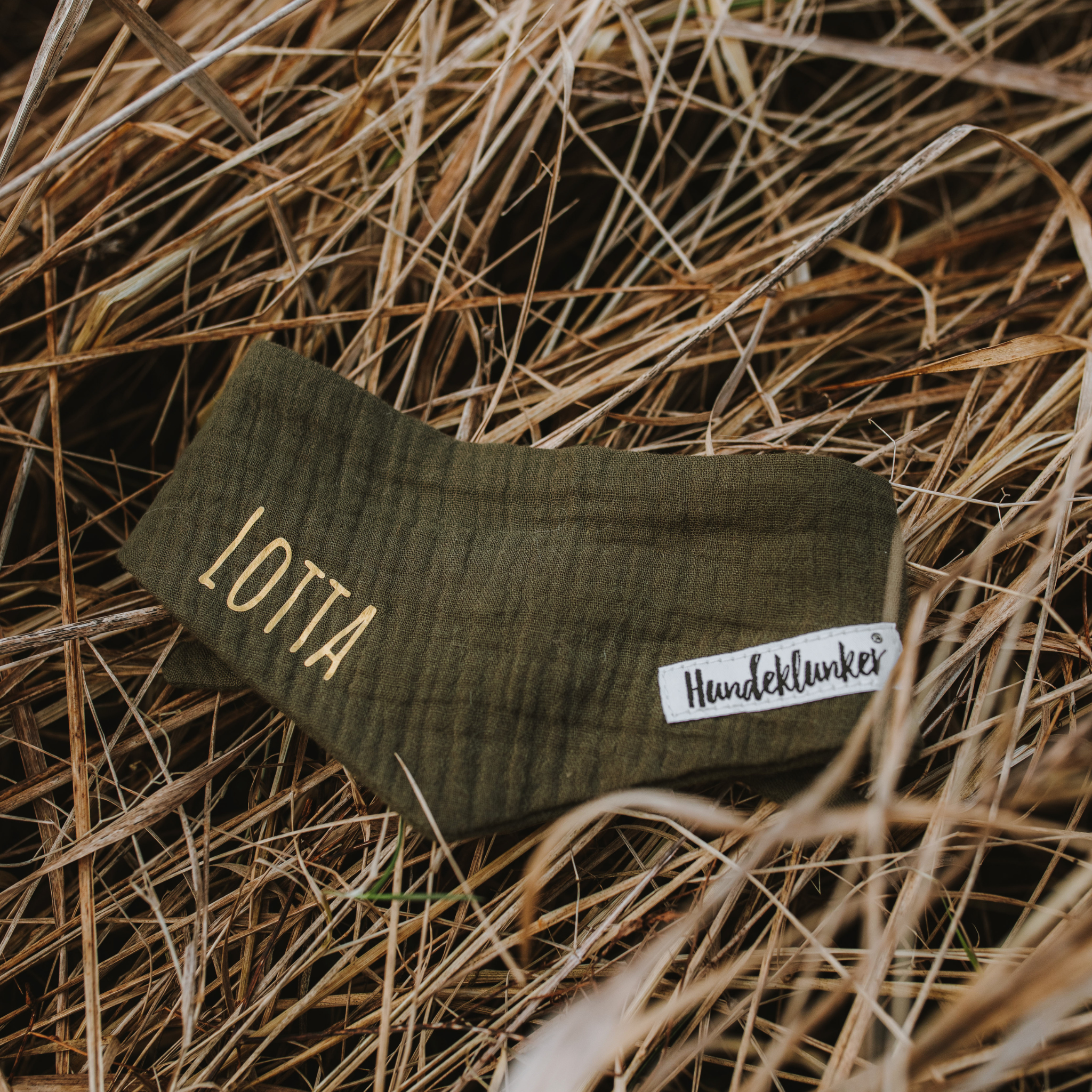 Hundehalstuch Musselin Oliv