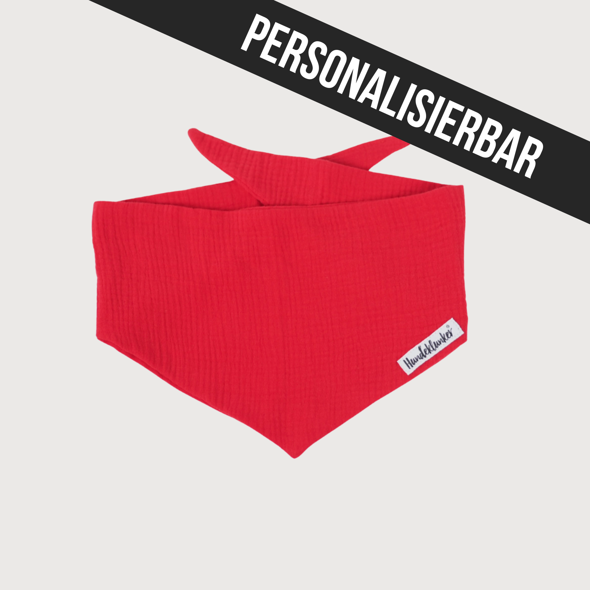 Hundehalstuch Musselin Rot