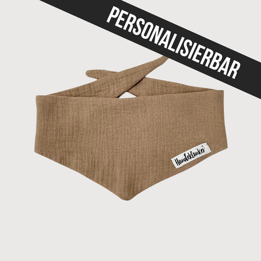 Hundehalstuch Musselin Taupe