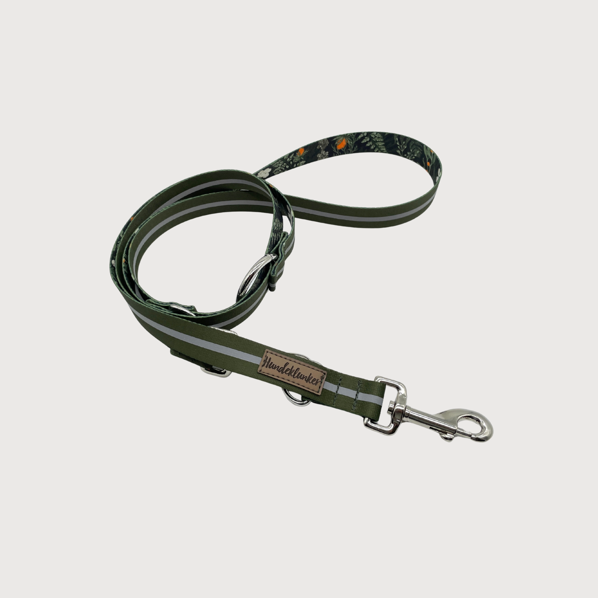 Hundeleine Urban meets Nature Oliv Reflektor