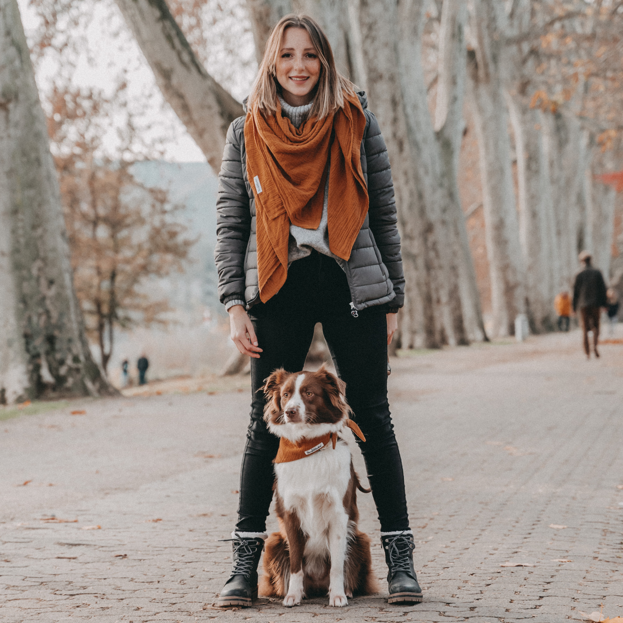 Musselin XXL Tuch Caramel