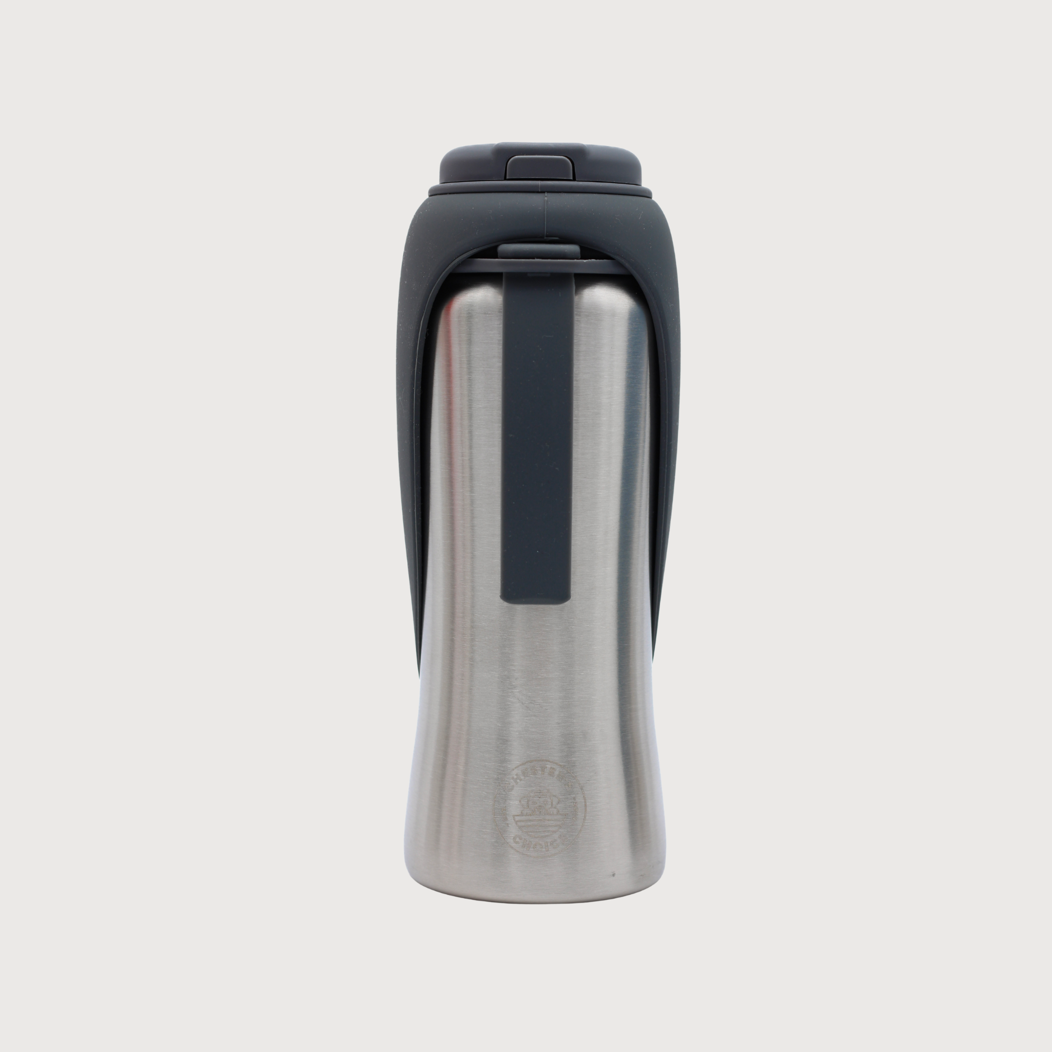 Trinkflasche mit Silikonnapf Anthrazit