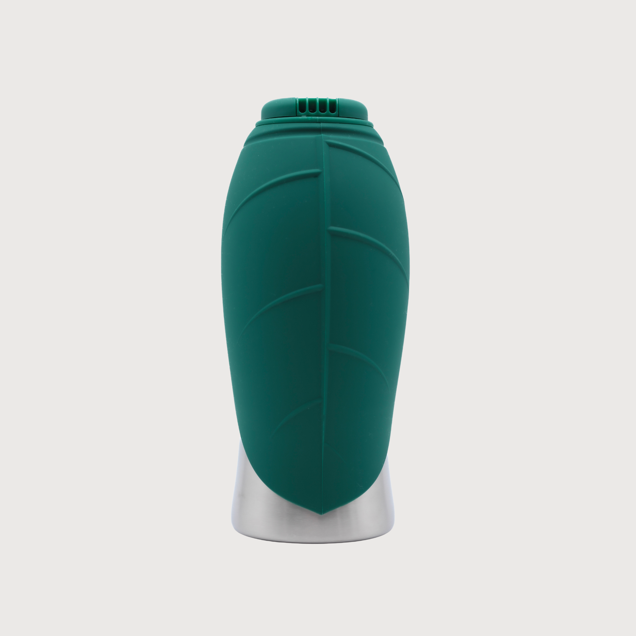 Trinkflasche mit Silikonnapf Grün