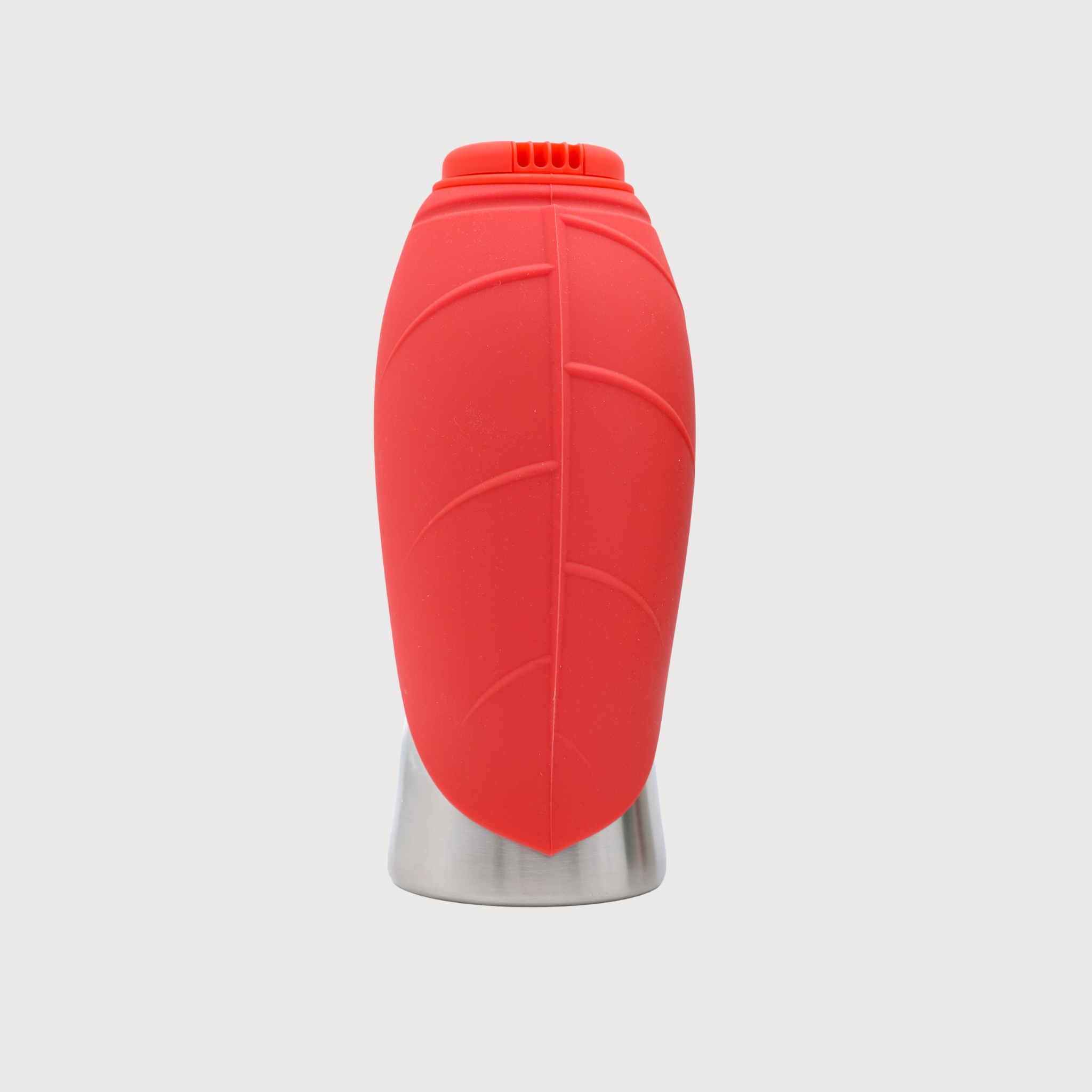 Trinkflasche mit Silikonnapf Rot
